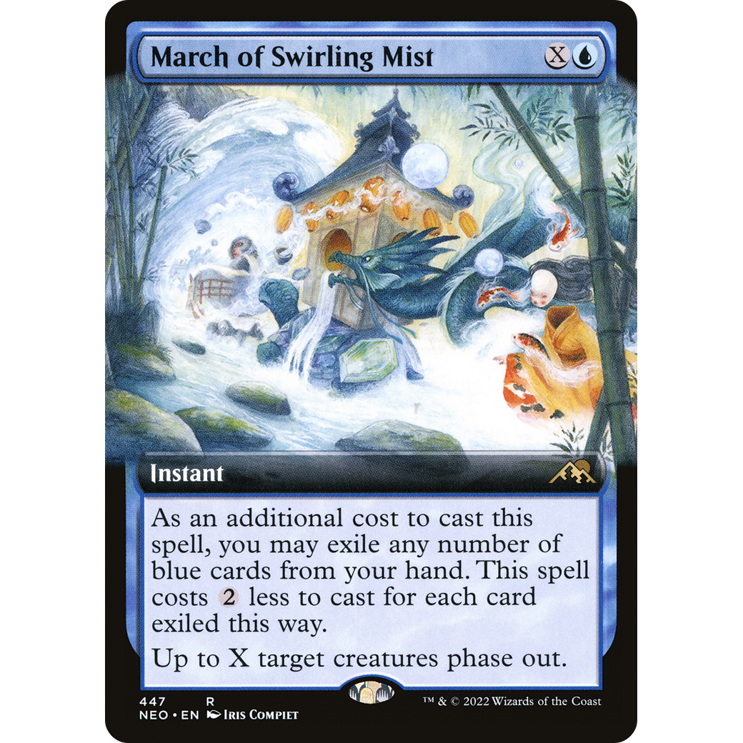 March of Swirling Mist (NEO-447) - Kamigawa: Neon Dynasty: (Extended Art) Foil