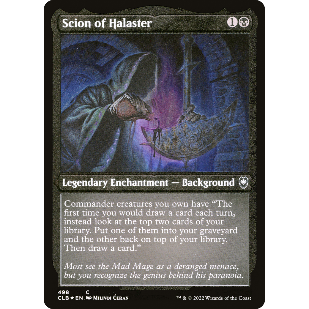 Scion of Halaster (CLB-498) - Commander Legends: Battle for Baldur's Gate Etched Foil