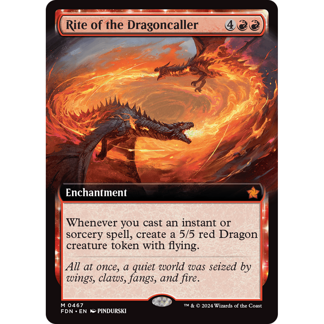 Rite of the Dragoncaller (FDN-467) - Foundations: (Extended Art) Foil