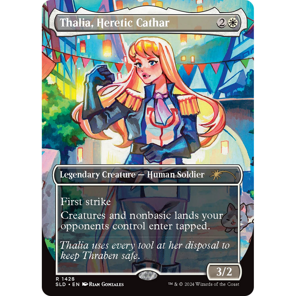 Thalia, Heretic Cathar (SLD-1428) - Secret Lair Drop (Borderless)