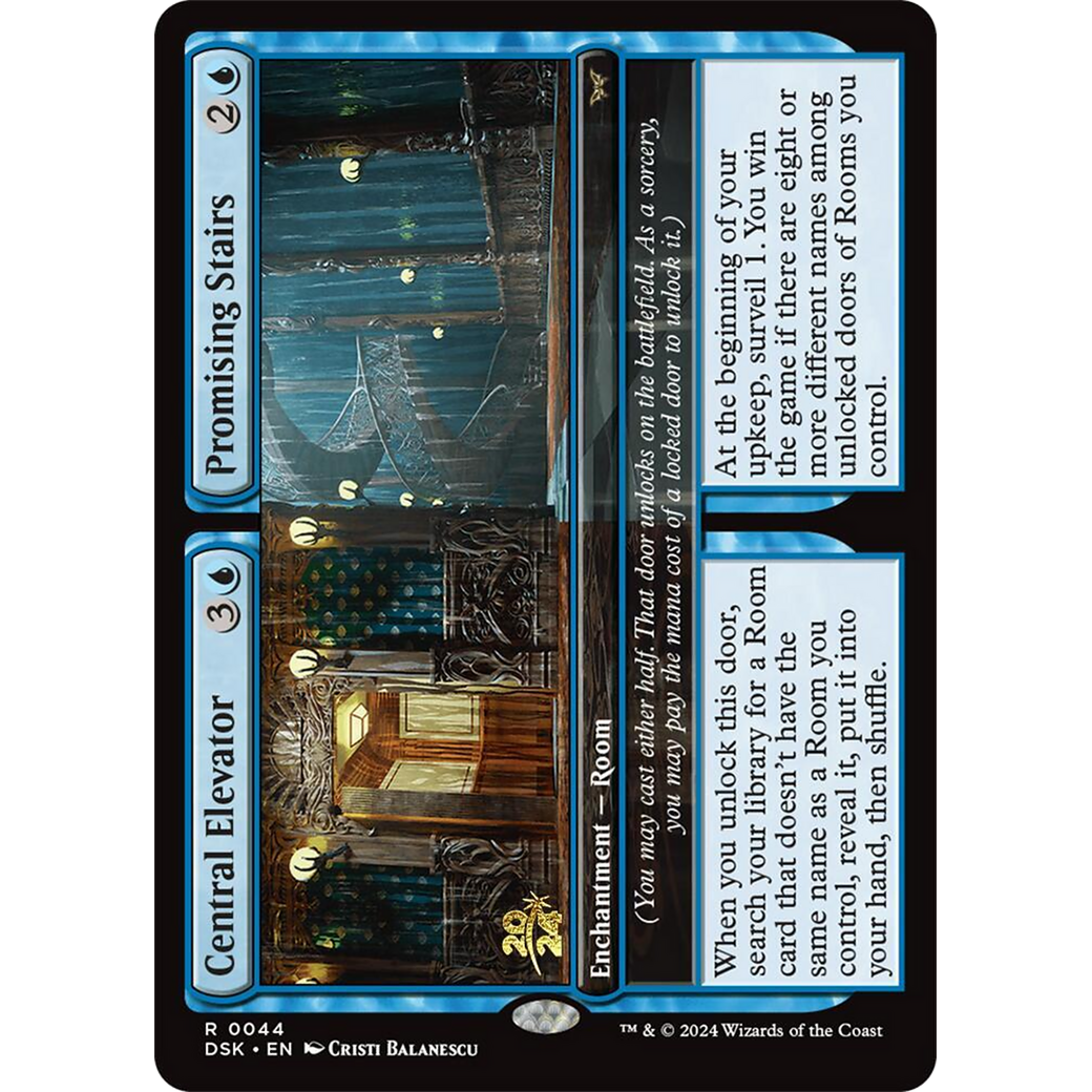 Central Elevator // Promising Stairs (PRE-44S) - Duskmourn: House of Horror Promos Foil