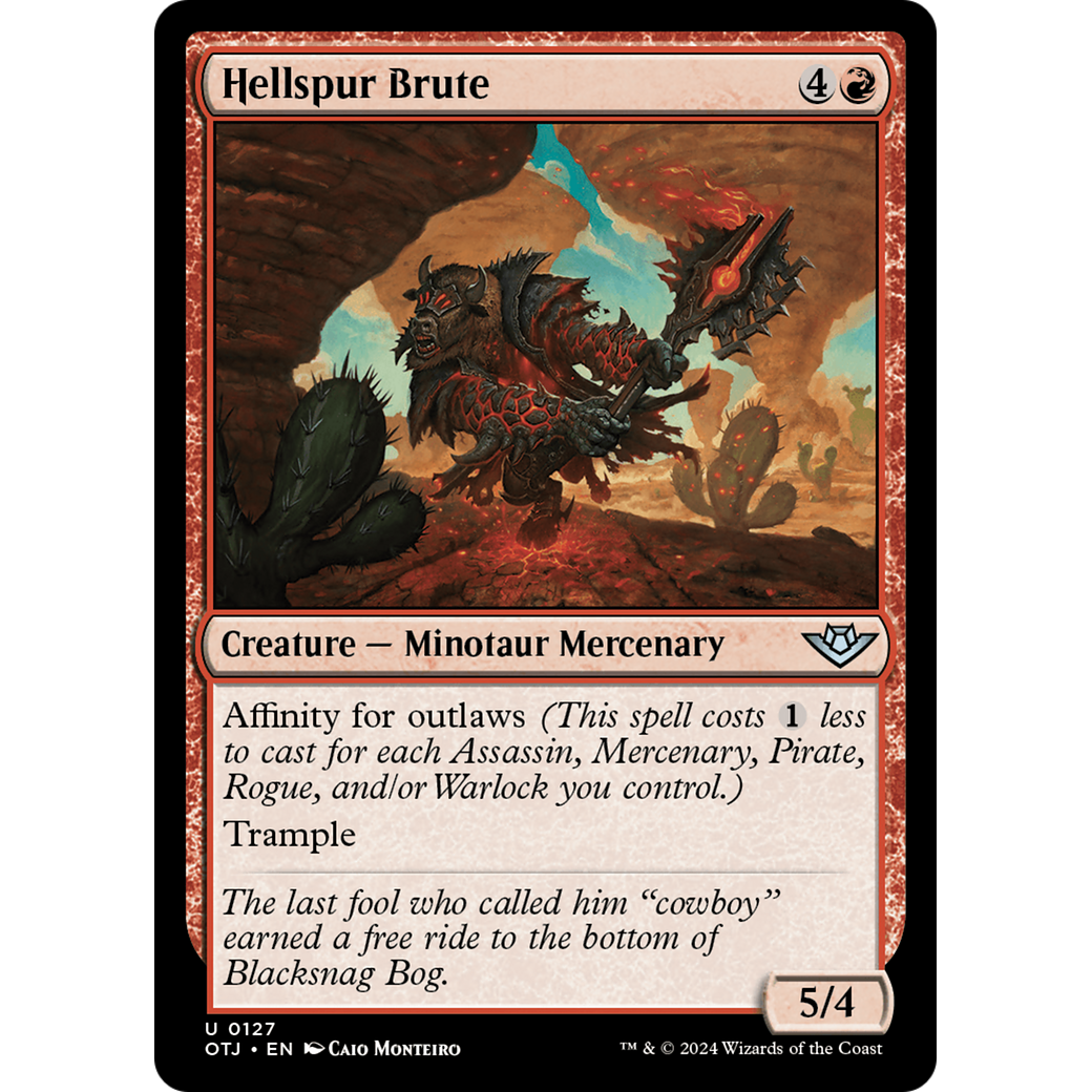 Hellspur Brute (OTJ-127) - Outlaws of Thunder Junction Foil