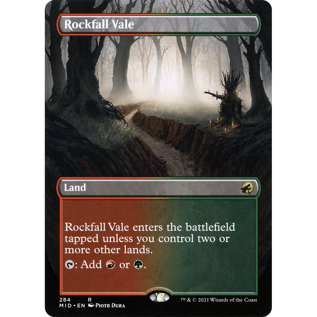 Rockfall Vale (Borderless) (MID-284) - Innistrad: Midnight Hunt (Borderless)