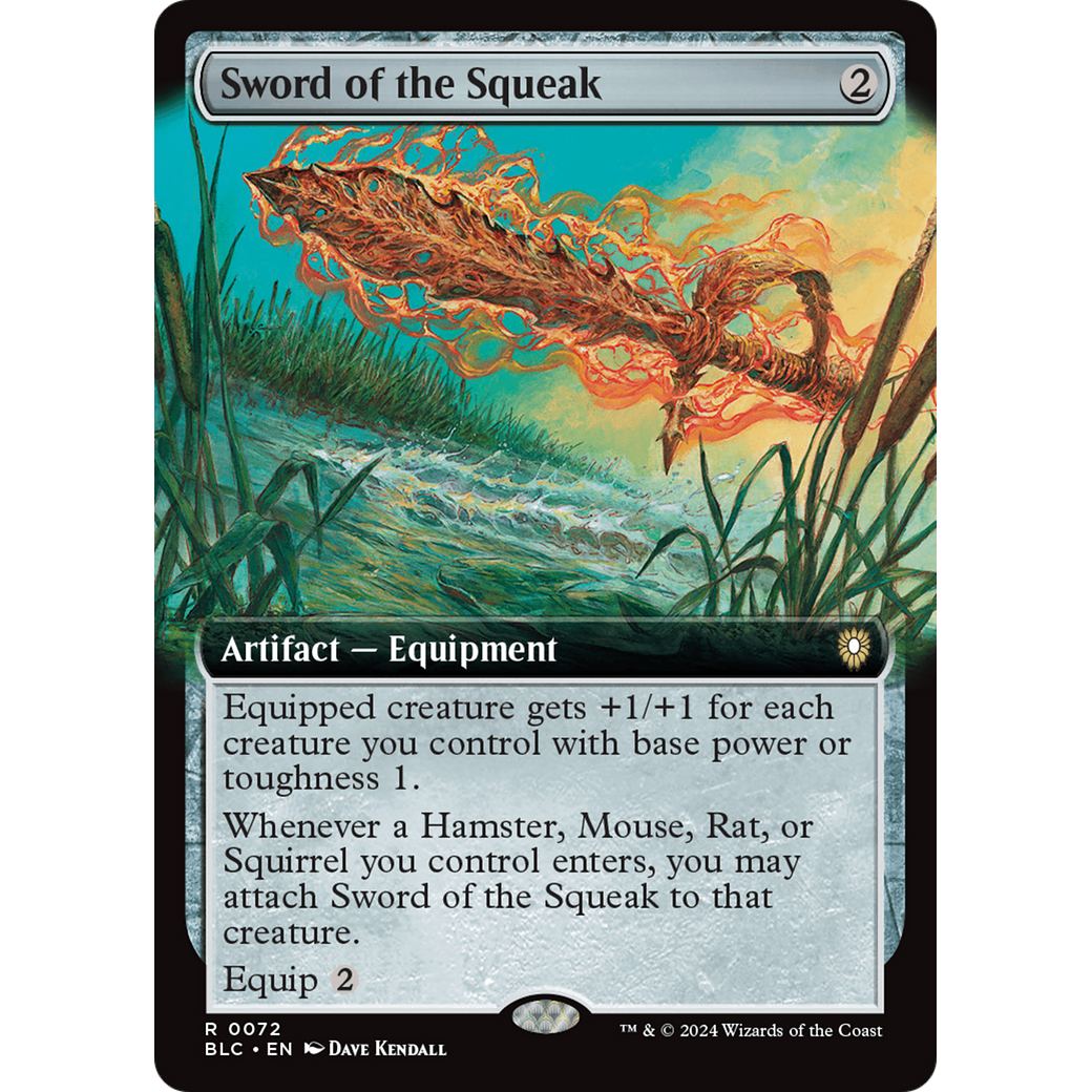 Sword of the Squeak (Extended Art) (BLC-072) - Bloomburrow Commander: (Extended Art)