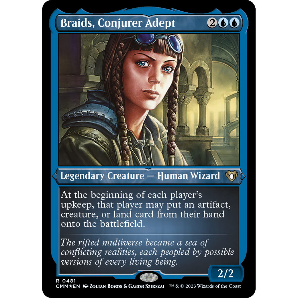 Braids, Conjurer Adept (CMM-481) - Commander Masters Etched Foil