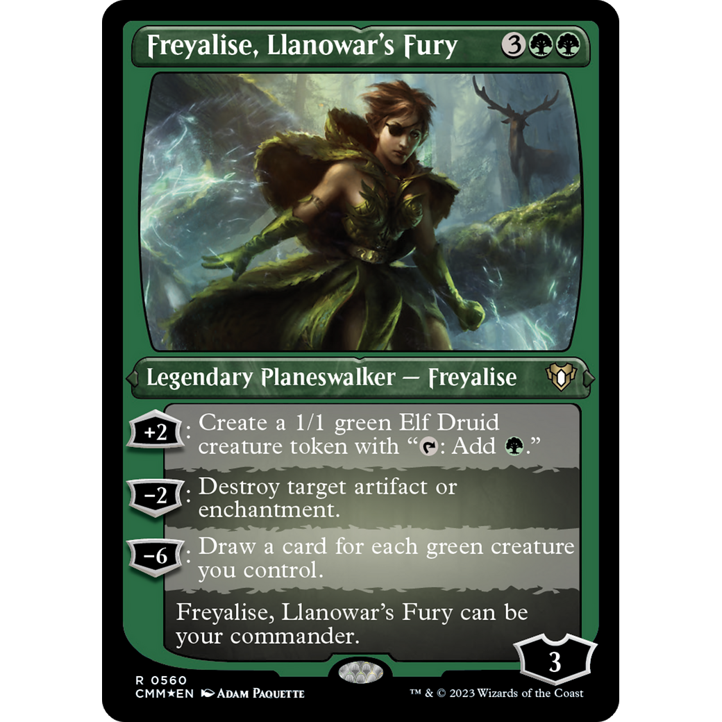 Freyalise, Llanowar's Fury (CMM-560) - Commander Masters Etched Foil