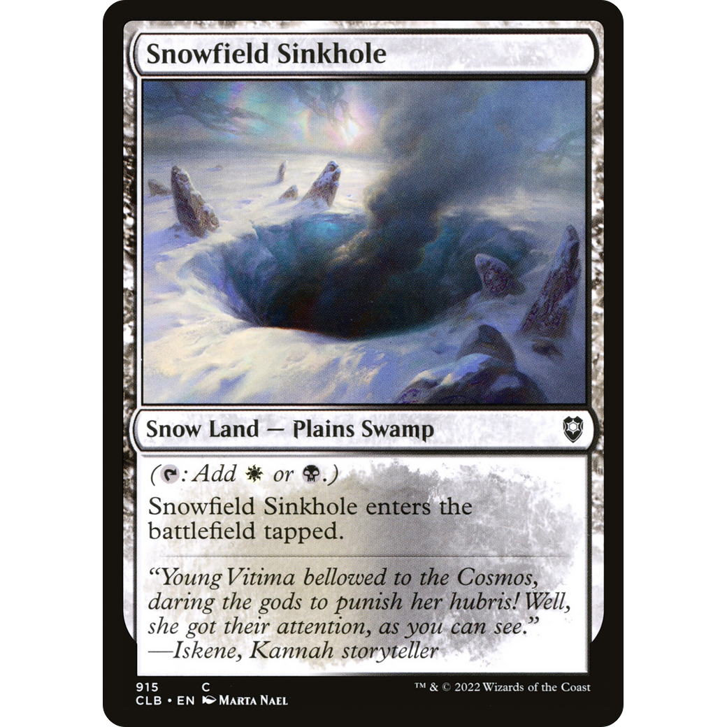 Snowfield Sinkhole (CLB-915) - Commander Legends: Battle for Baldur's Gate: (snow)