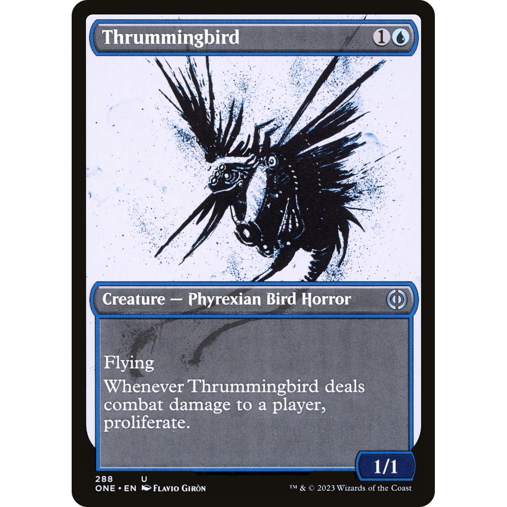 Thrummingbird (ONE-288) - Phyrexia: All Will Be One: (Showcase)