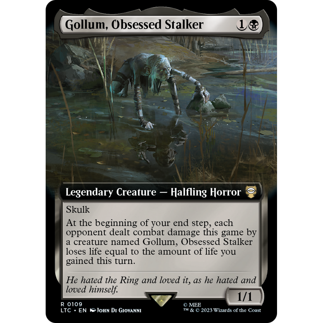 Gollum, Obsessed Stalker (Extended Art) (LTC-109) - Tales of Middle-earth Commander: (Extended Art) Foil