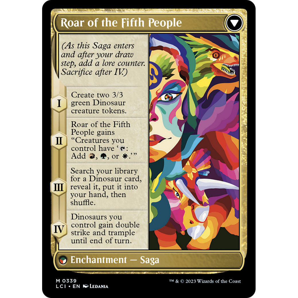 Huatli, Poet of Unity // Roar of the Fifth People (LCI-339) - The Lost Caverns of Ixalan (Borderless) Foil