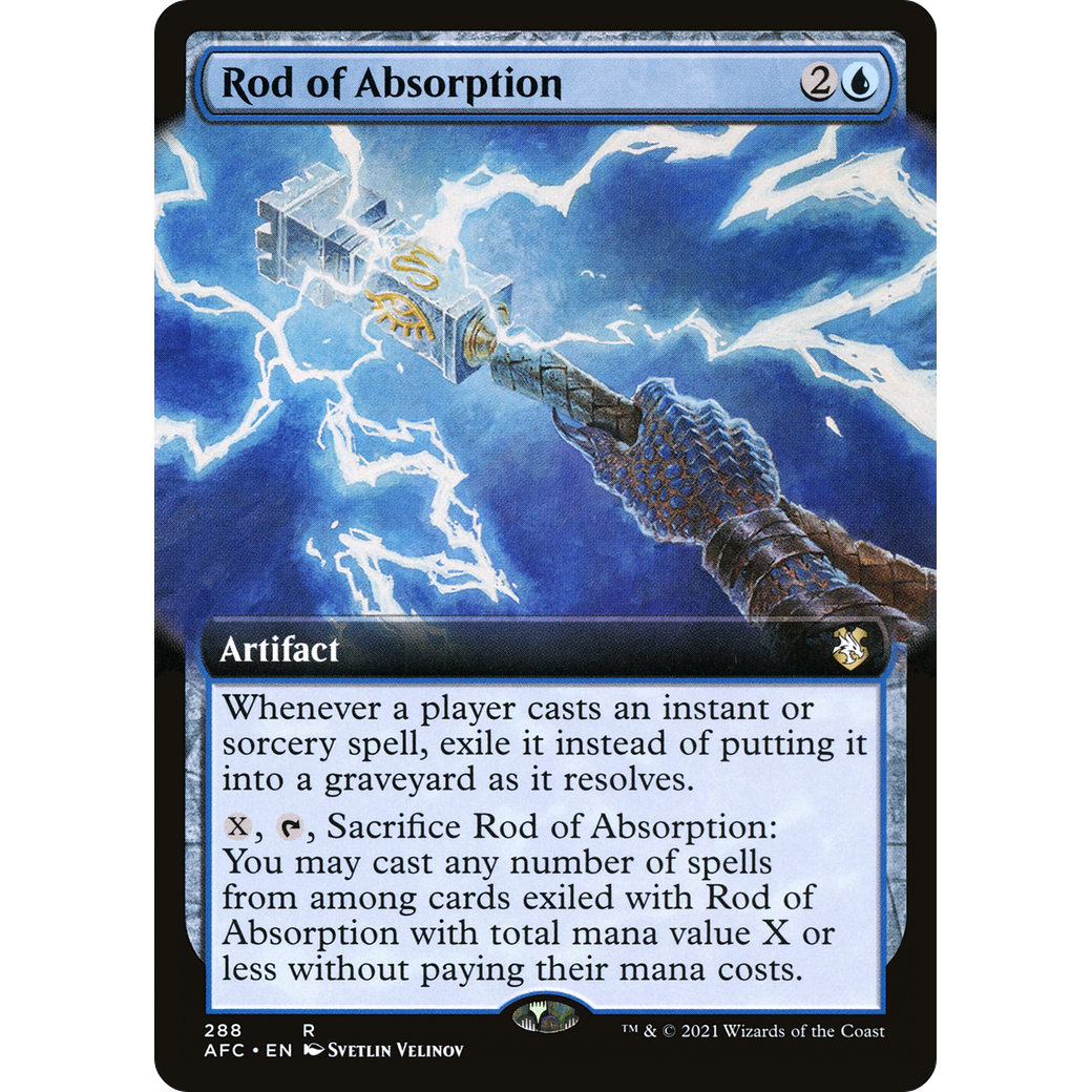 Rod of Absorption (Extended Art) (AFC-288) - Forgotten Realms Commander: (Extended Art)