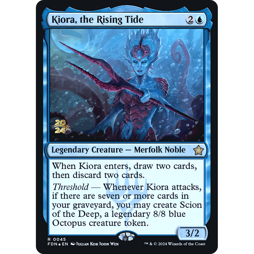 Kiora, the Rising Tide (PRE-45S) - Foundations Promos Foil