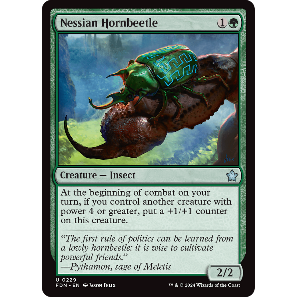 Nessian Hornbeetle (FDN-229) - Foundations Foil