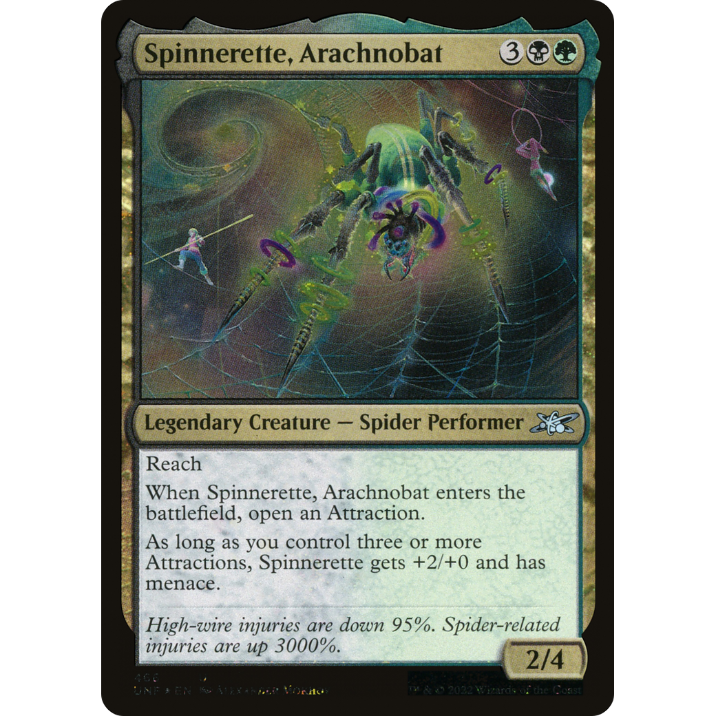 Spinnerette, Arachnobat (Galaxy Foil) (UNF-466) - Unfinity Foil