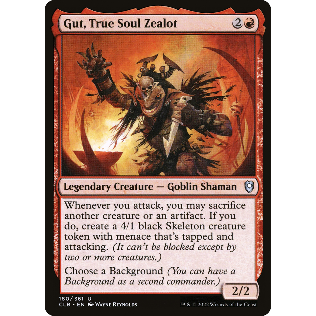 Gut, True Soul Zealot (CLB-180) - Commander Legends: Battle for Baldur's Gate