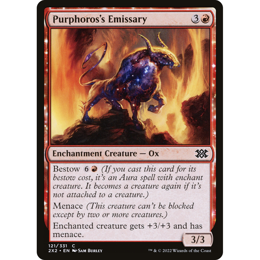 Purphoros's Emissary (2X2-121) - Double Masters 2022: (enchantment) Foil
