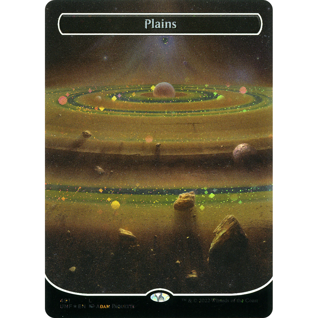 Plains (491) (Borderless) (Galaxy Foil) (UNF-491) - Unfinity (Borderless) Foil