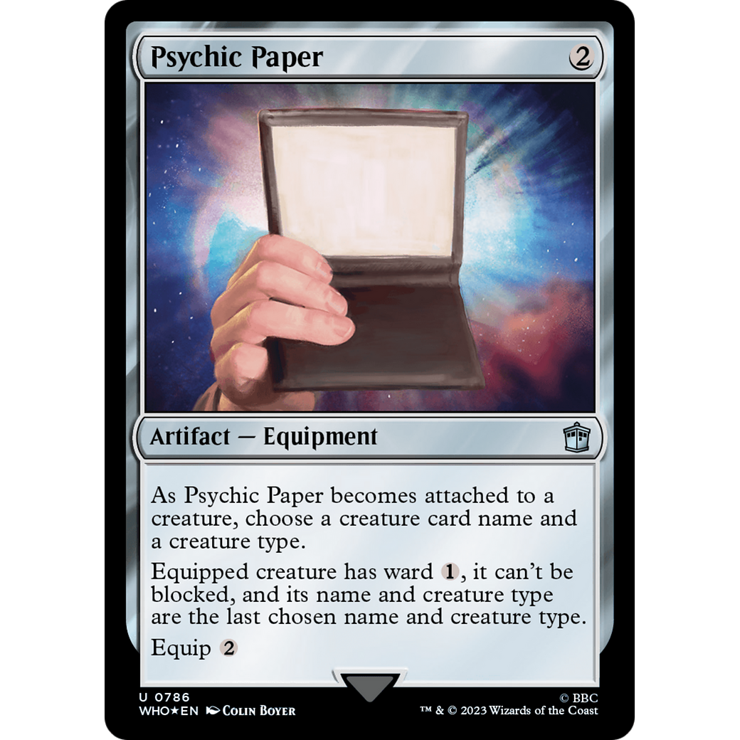 Psychic Paper (Surge Foil) (WHO-786) - Doctor Who Foil