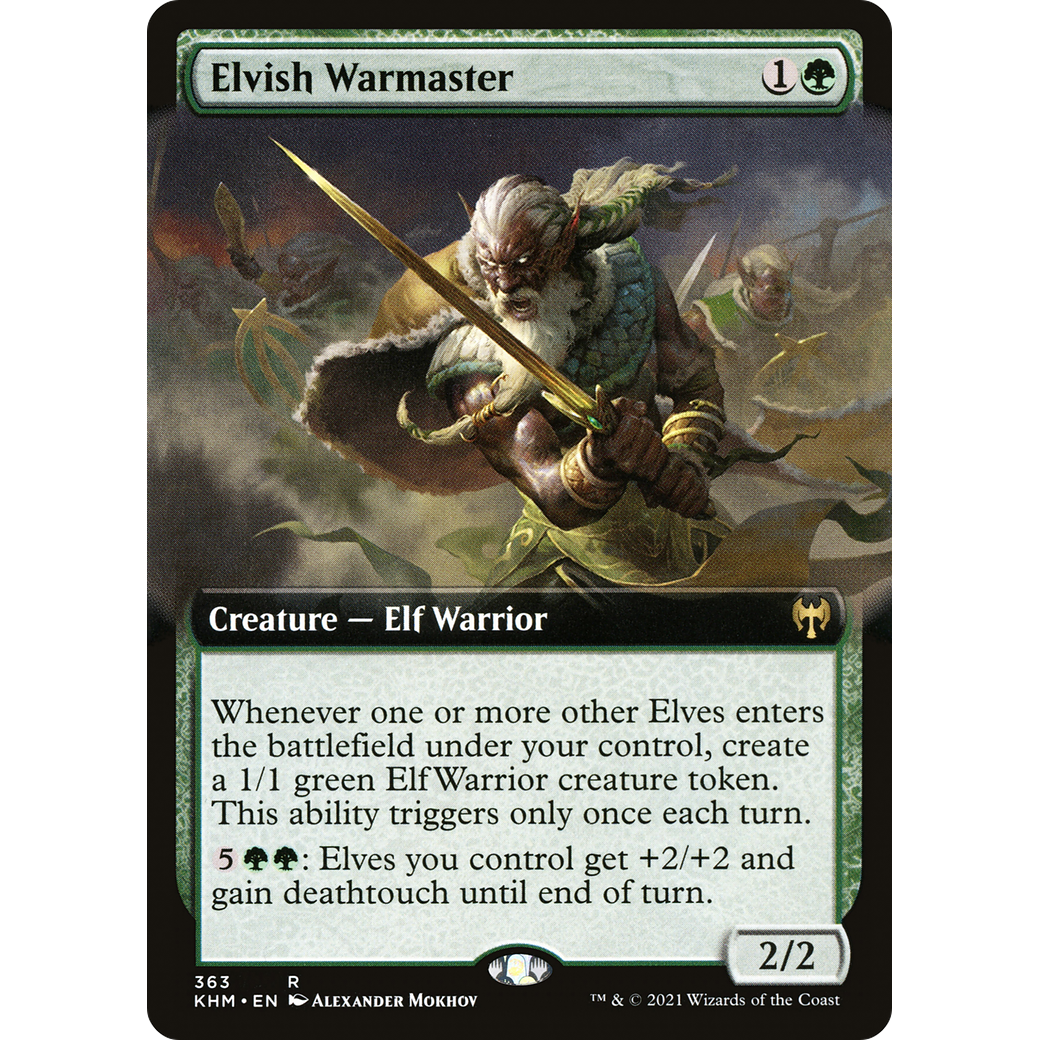 Elvish Warmaster (Extended Art) (KHM-363) - Kaldheim: (Extended Art) Foil