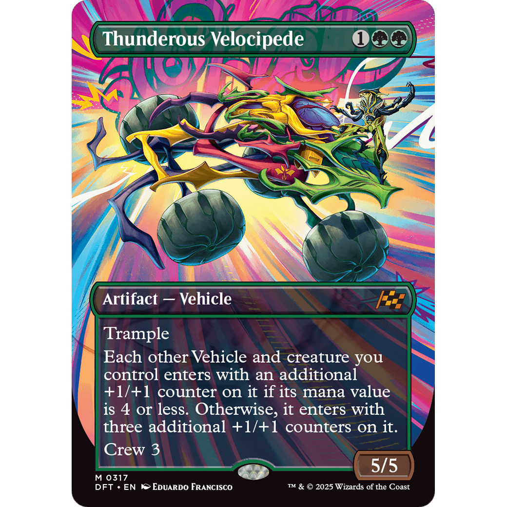 Thunderous Velocipede (DFT-317) - Aetherdrift (Borderless) Foil