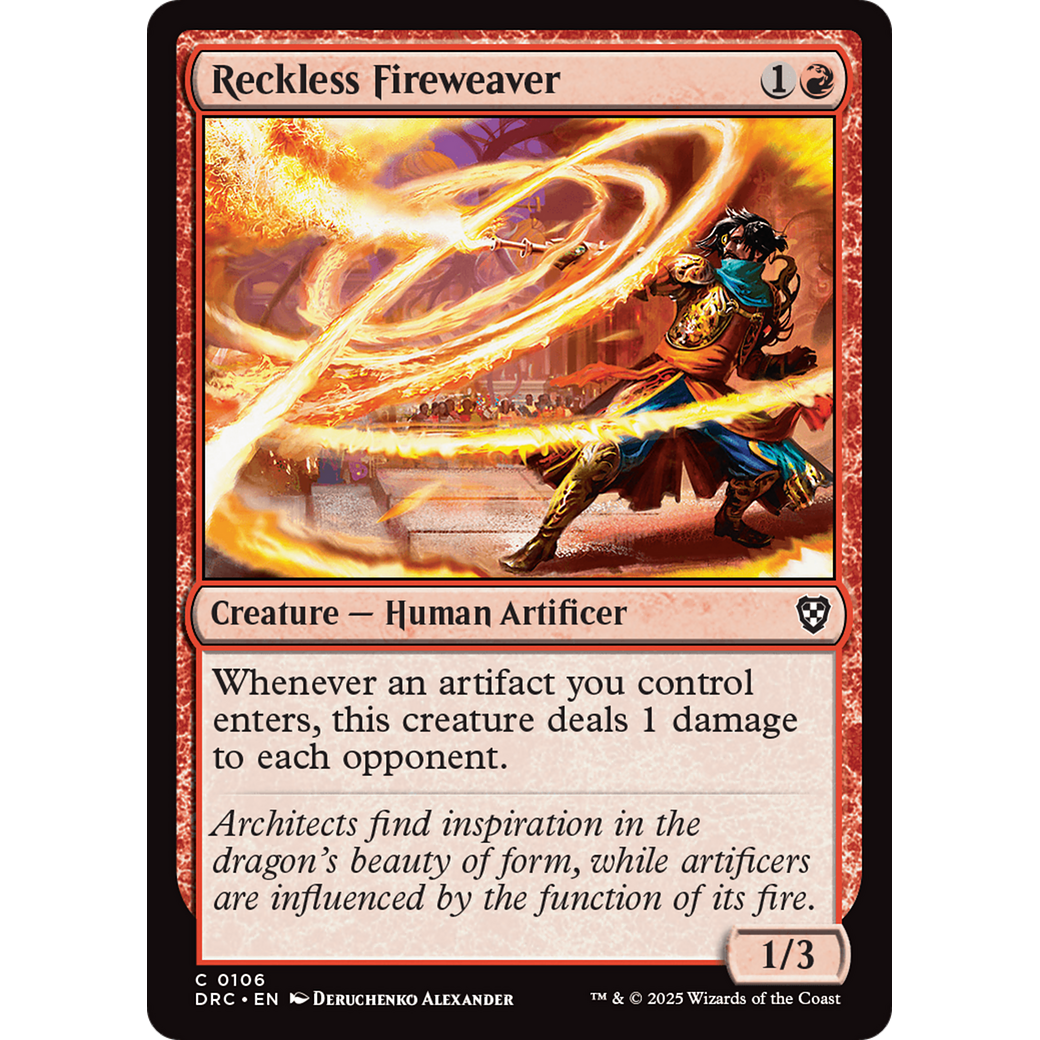 Reckless Fireweaver (DRC-106) - Commander: Aetherdrift Foil