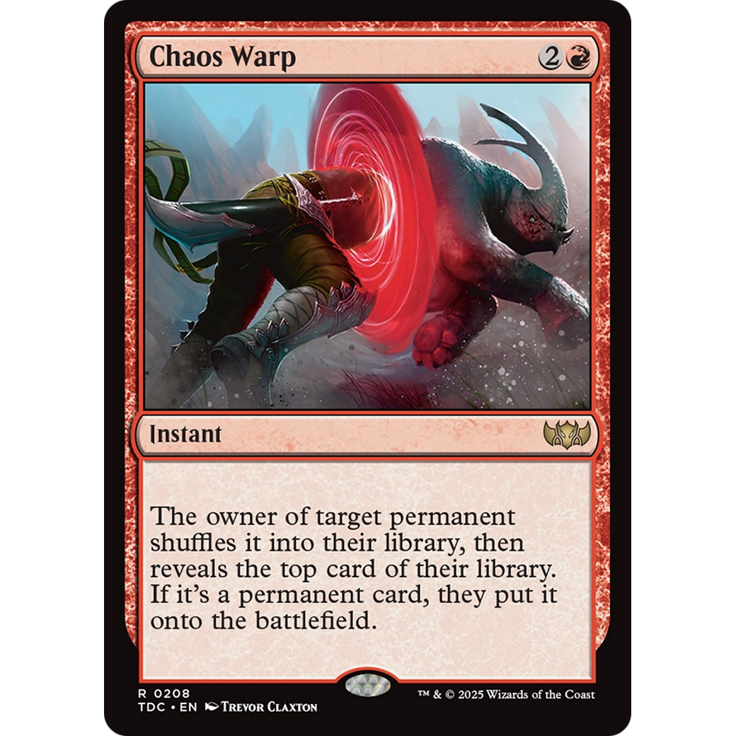 Chaos Warp (TDC-208) - Commander: Tarkir: Dragonstorm