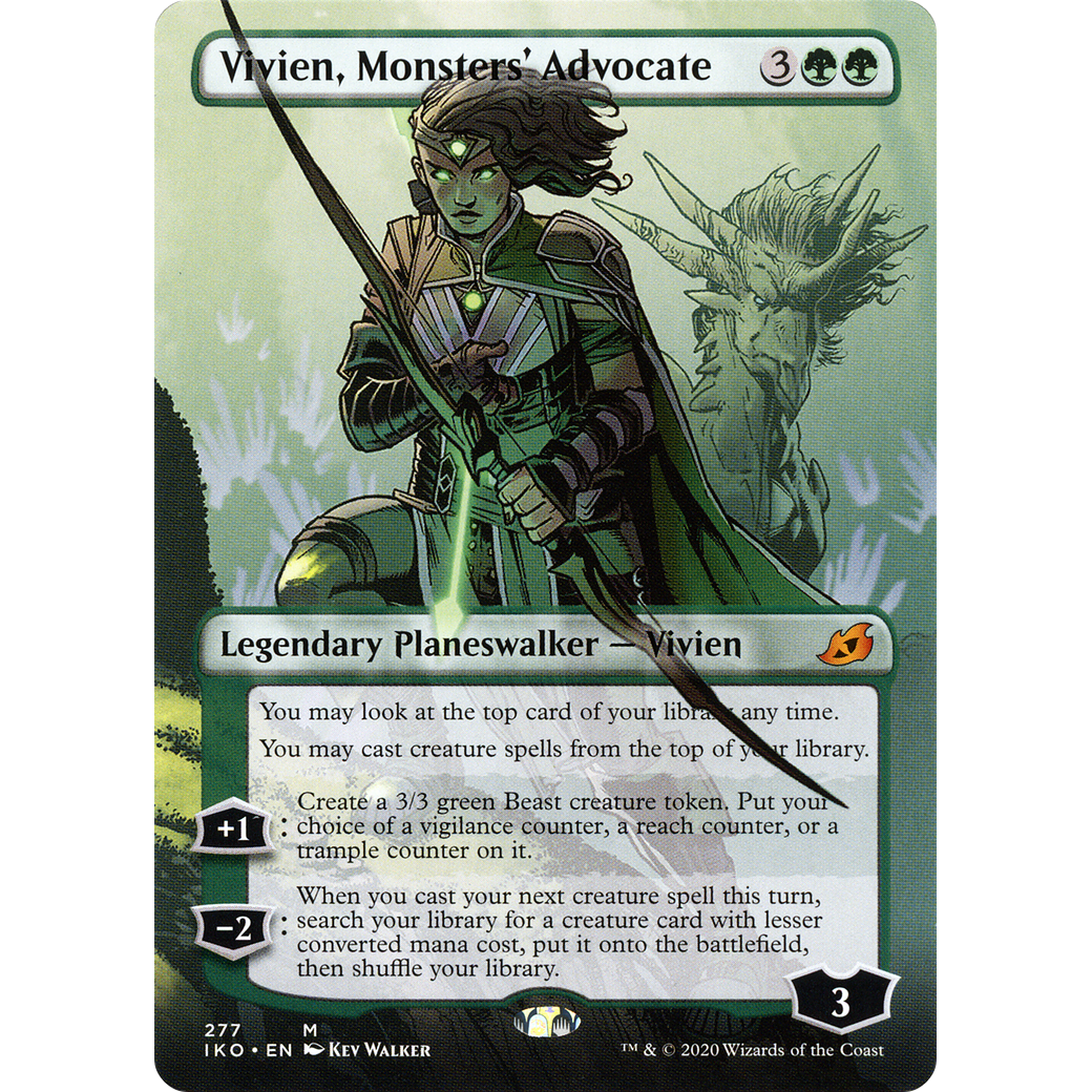 Vivien, Monsters' Advocate (Borderless) (IKO-277) - Ikoria: Lair of Behemoths (Borderless)