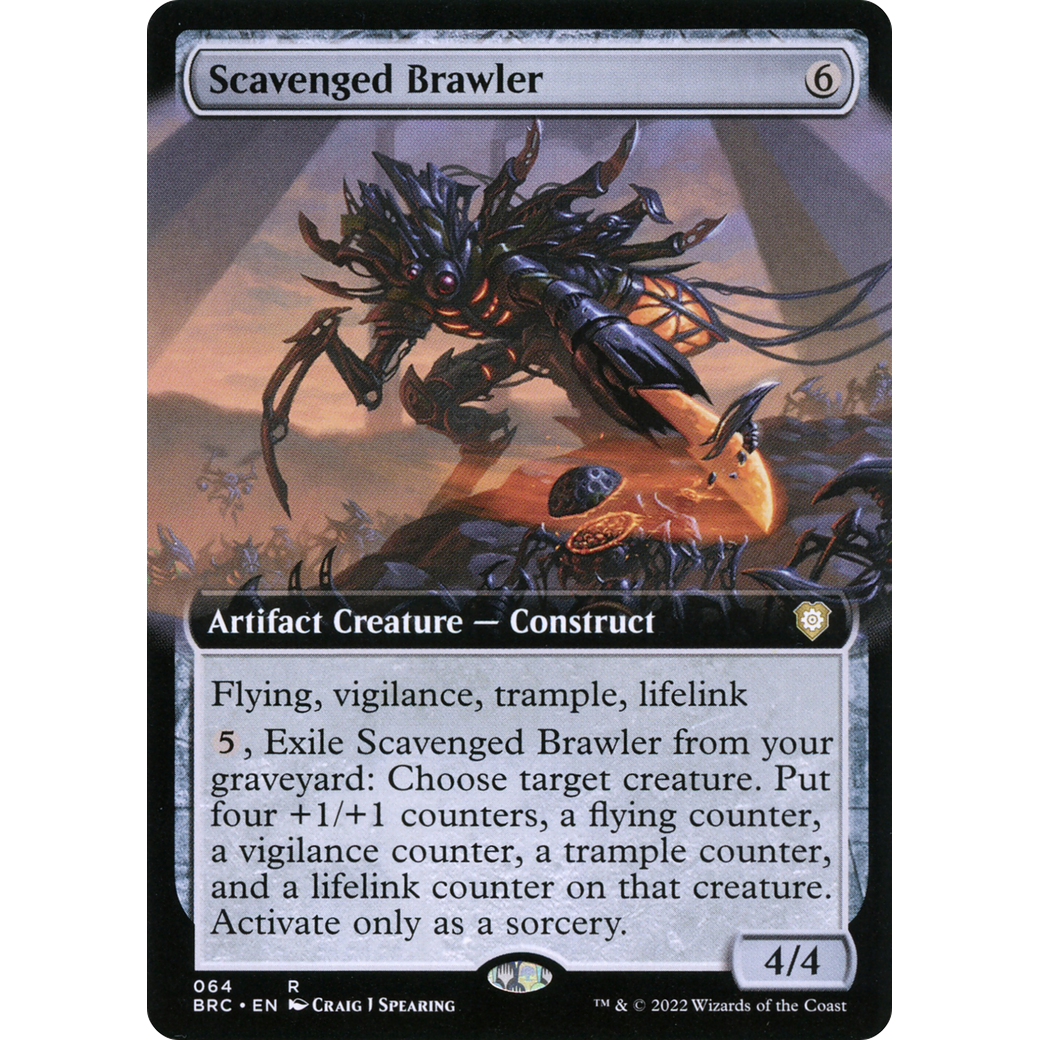Scavenged Brawler (Extended Art) (BRC-064) - The Brothers' War Commander: (Extended Art)