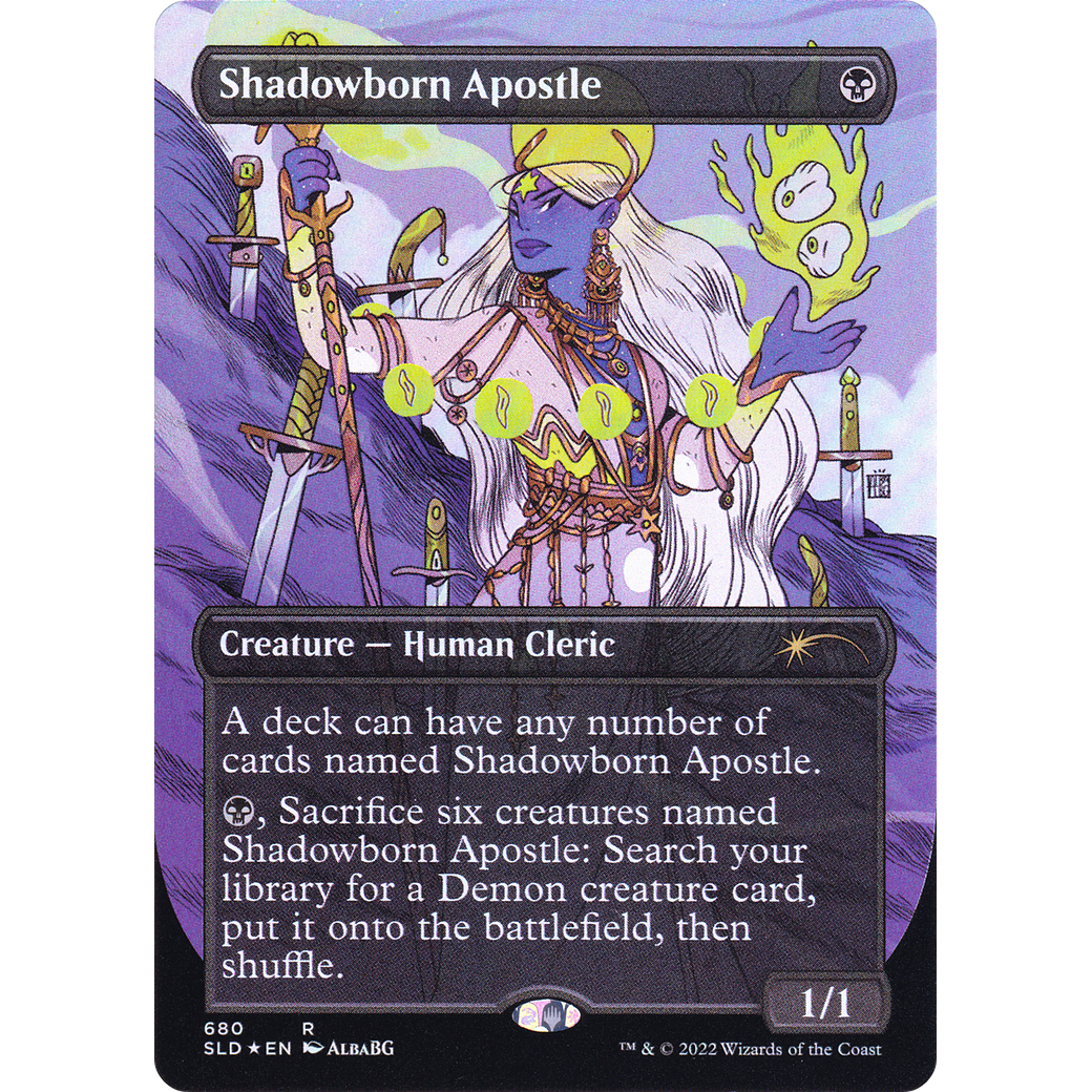 Shadowborn Apostle (680) (SLD-680) - Secret Lair Drop: (Full Art) (Borderless) Foil