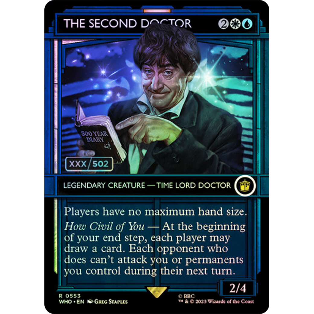 The Second Doctor (Serial Numbered) (WHO-553) - Doctor Who: (Showcase) (Borderless) Foil