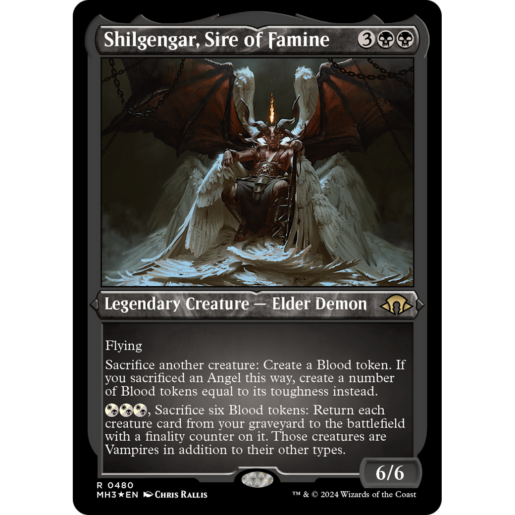 Shilgengar, Sire of Famine (MH3-480) - Modern Horizons 3 Etched Foil