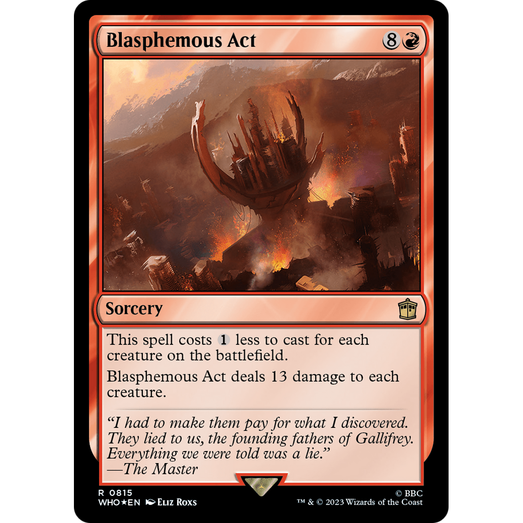 Blasphemous Act (Surge Foil) (WHO-815) - Doctor Who Foil