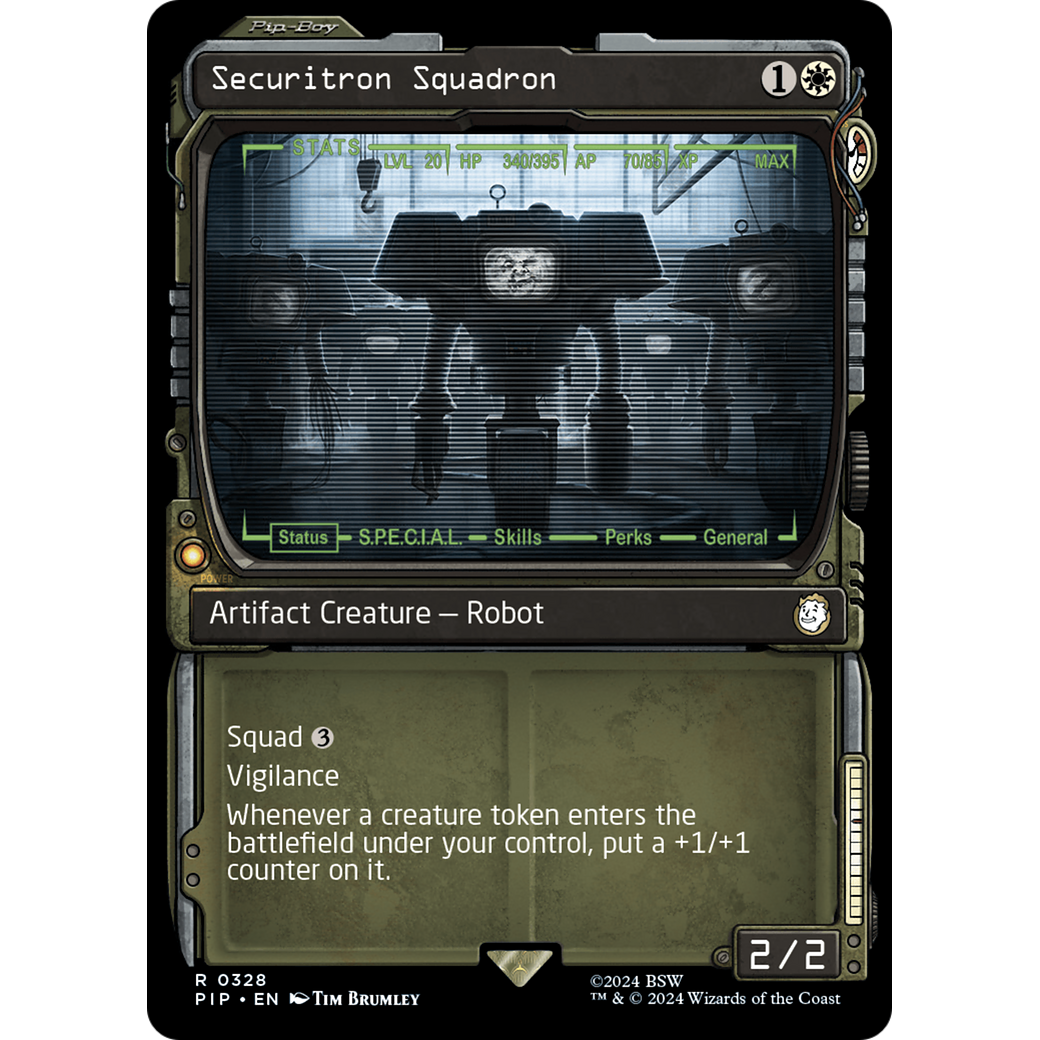 Securitron Squadron (PIP-328) - Fallout: (Showcase) Foil