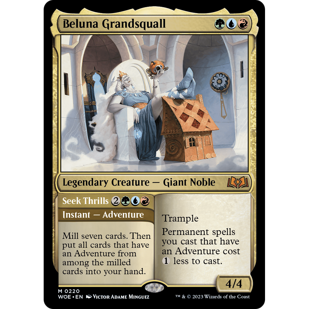 Beluna Grandsquall // Seek Thrills (WOE-220) - Wilds of Eldraine Foil