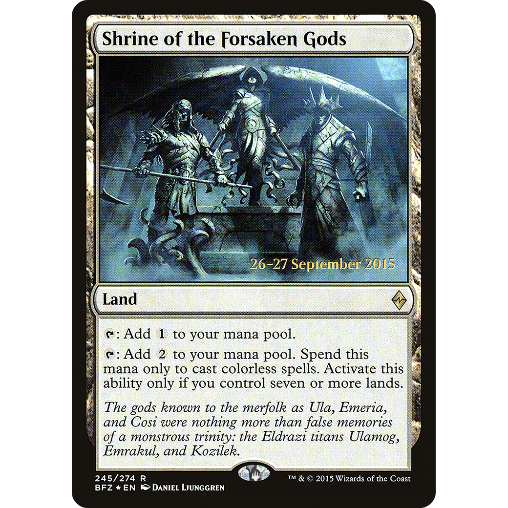 Shrine of the Forsaken Gods (PRE-245) - Battle for Zendikar Promos Foil
