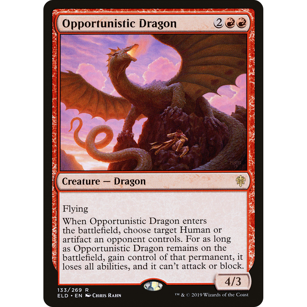 Opportunistic Dragon (ELD-133) - Throne of Eldraine