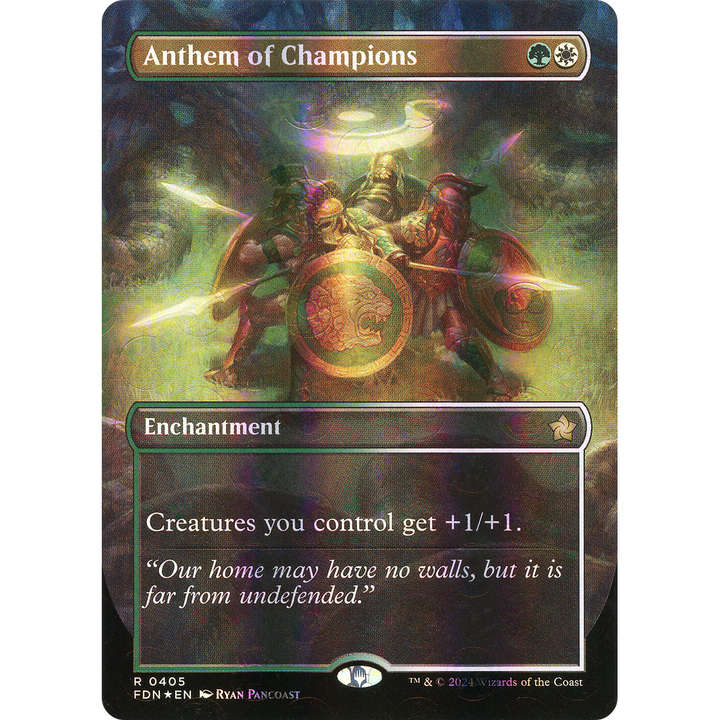 Anthem of Champions (FDN-405) - Foundations (Borderless) Foil