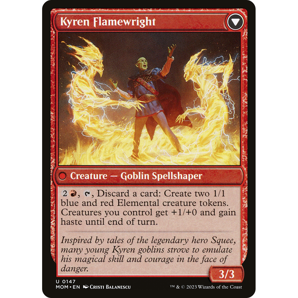 Invasion of Mercadia // Kyren Flamewright (MOM-147) - March of the Machine Foil