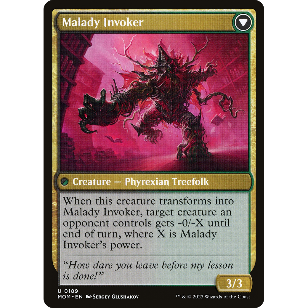 Herbology Instructor // Malady Invoker (MOM-189) - March of the Machine Foil