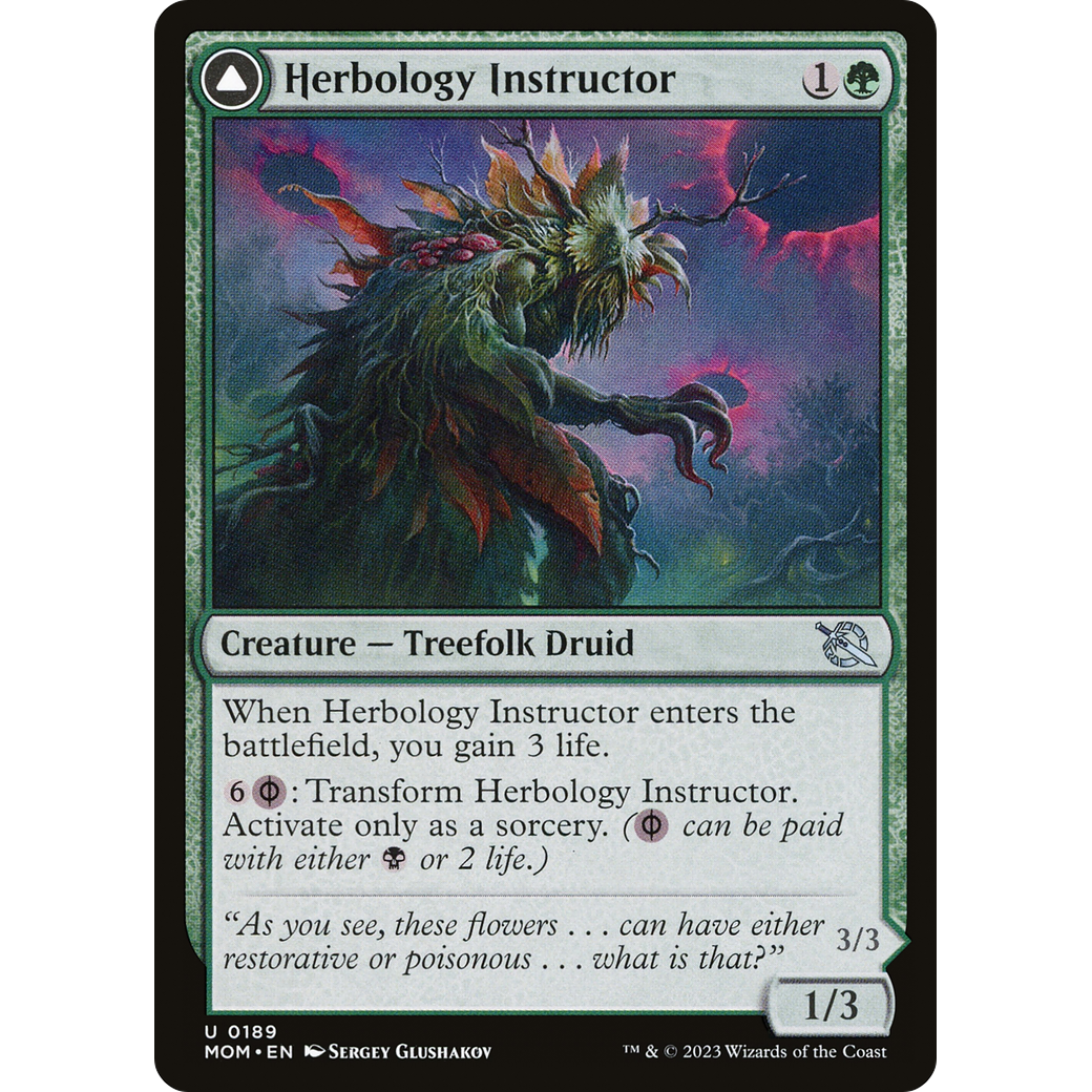 Herbology Instructor // Malady Invoker (MOM-189) - March of the Machine Foil