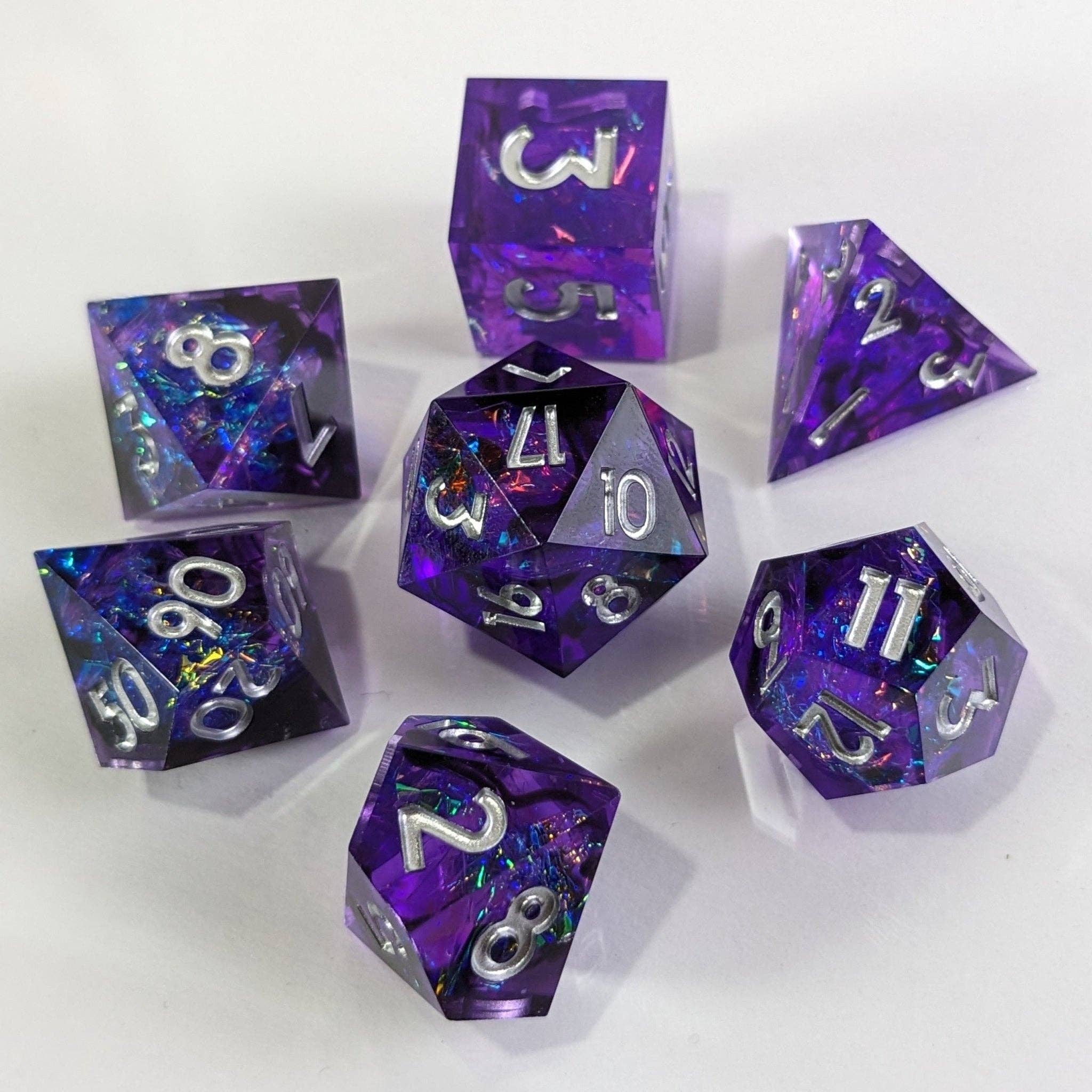 Mystic Nebula - 7 Piece Luxury D&D Dice Set