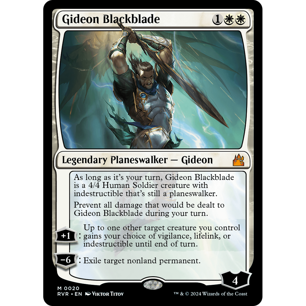 Gideon Blackblade (RVR-020) - Ravnica Remastered