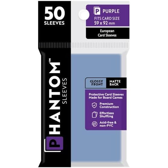 Phantom Sleeves: Purple Glossy/Matte 50ct Sleeves 59mmX92mm