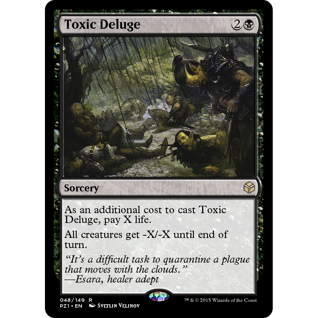 Toxic Deluge (PZ1-048) - Legendary Cube Prize Pack Foil