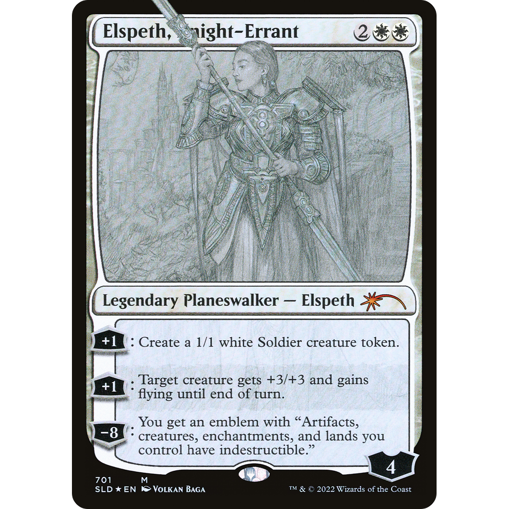 Elspeth, Knight-Errant (Sketch Showcase) (SLD-701) - Secret Lair Drop Foil