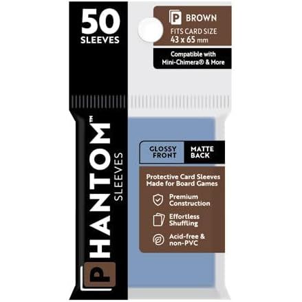 Phantom Sleeves: Brown Glossy/Matte 50ct 43mmX65mm