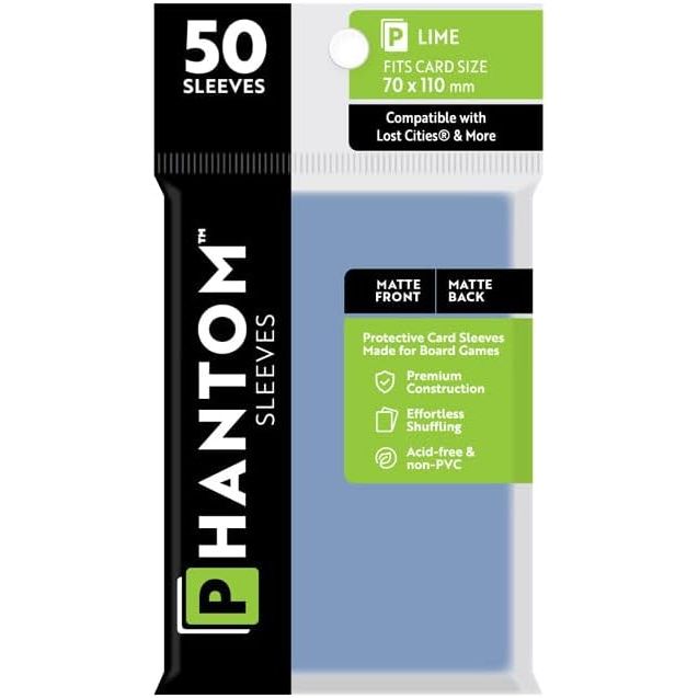 phantom card sleeves Phantom Sleeves Lime Size 70 x 110mm (Matte/Matte)
