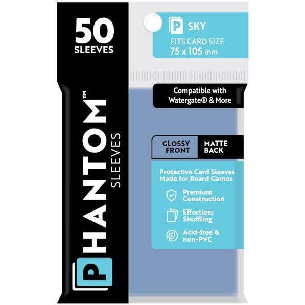 Phantom Sleeves: Sky Glossy/Matte 50ct 75mmx105mm