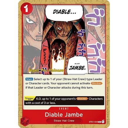 Diable Jambe (ST01-016) - Super Pre-Release Starter Deck 1: Straw Hat Crew