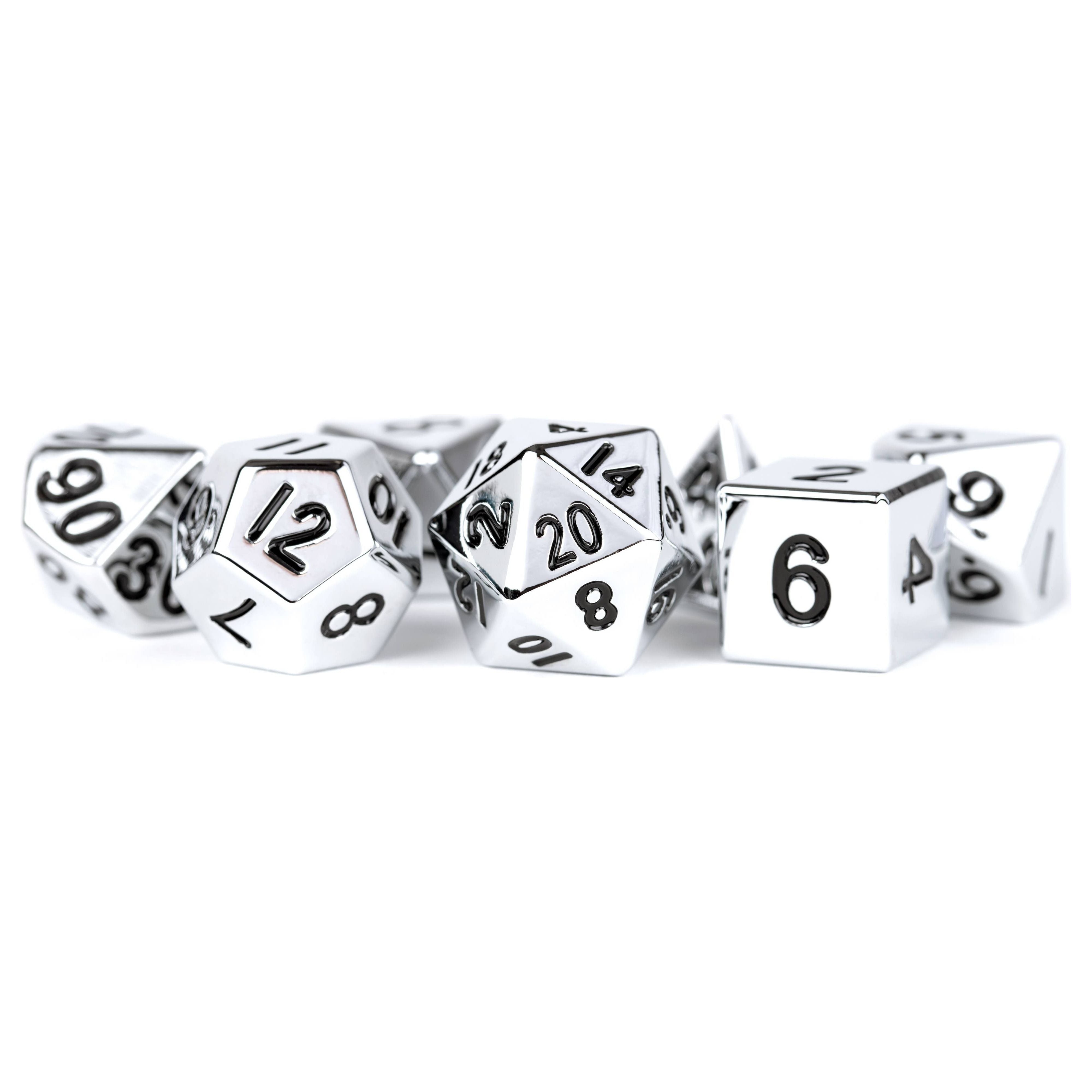 Silver 16mm Metal Dice Set
